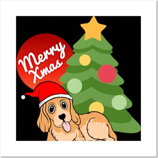 Christmas Dog Merry Xmas T-Shirt Posters and Art